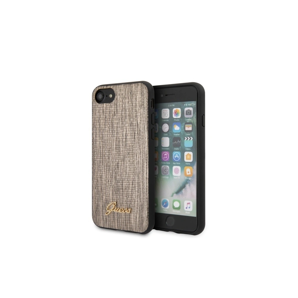Hurtownia GSM - Etui Guess GUHCI8PCUMLLIGO Apple iPhone SE 2022/SE 2020/8/7 zlatý/gold Lizard Collection - GUE507GLD - {ean13} - Hurt