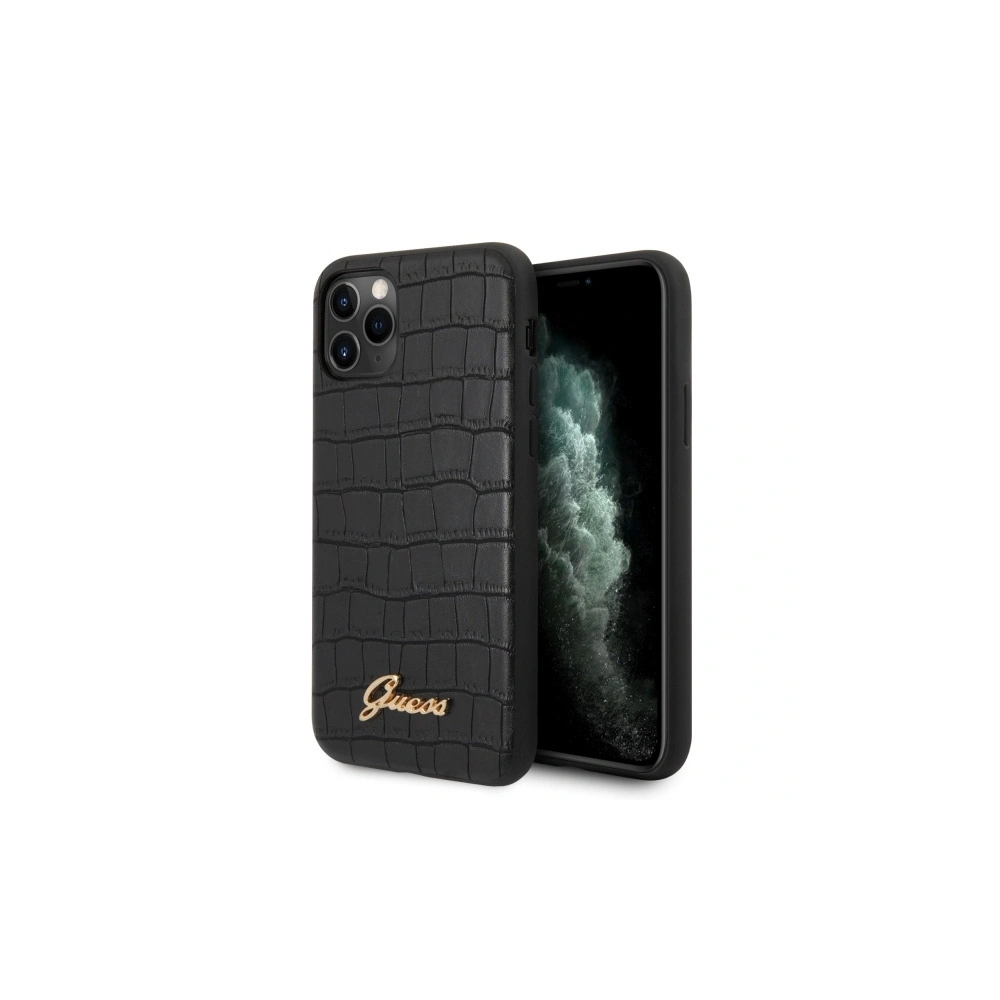 Hurtownia GSM - Etui Guess GUHCN58PCUMLCRBK Apple iPhone 11 Pro negru/black Croco Collection - GUE510BLK - {ean13} - Hurt
