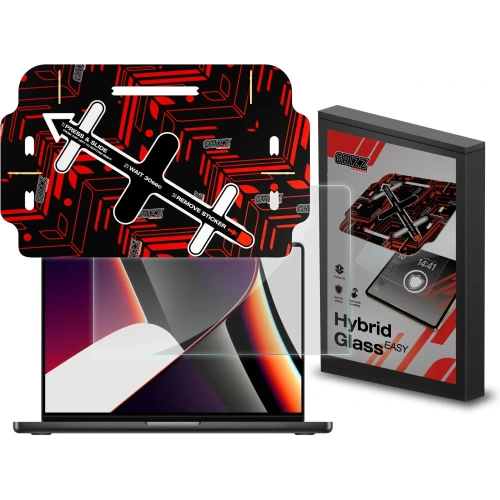 Szkło hybrydowe GrizzGlass HybridGlass Easy do Apple MacBook Pro 16" 2021-2024 (M1/M2/M3/M4)