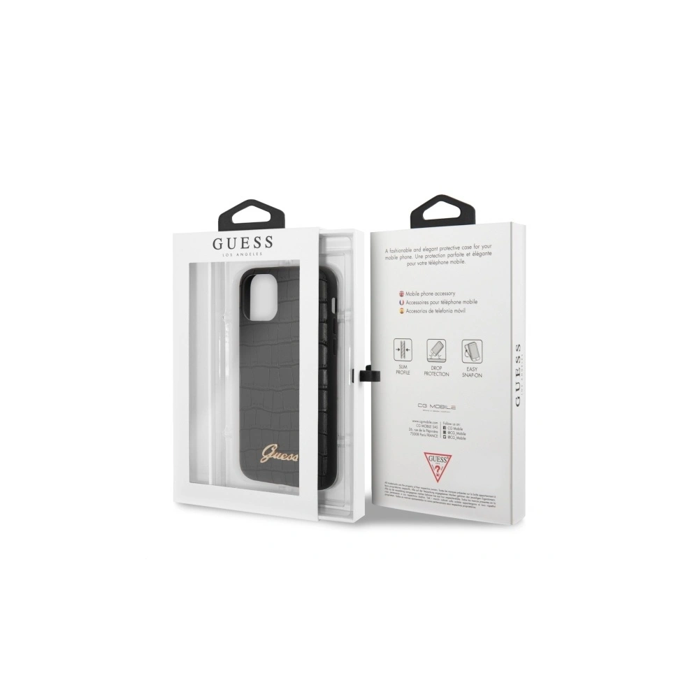Hurtownia GSM - Etui Guess GUHCN58PCUMLCRBK Apple iPhone 11 Pro černý/black Croco Collection - GUE510BLK - {ean13} - Hurt