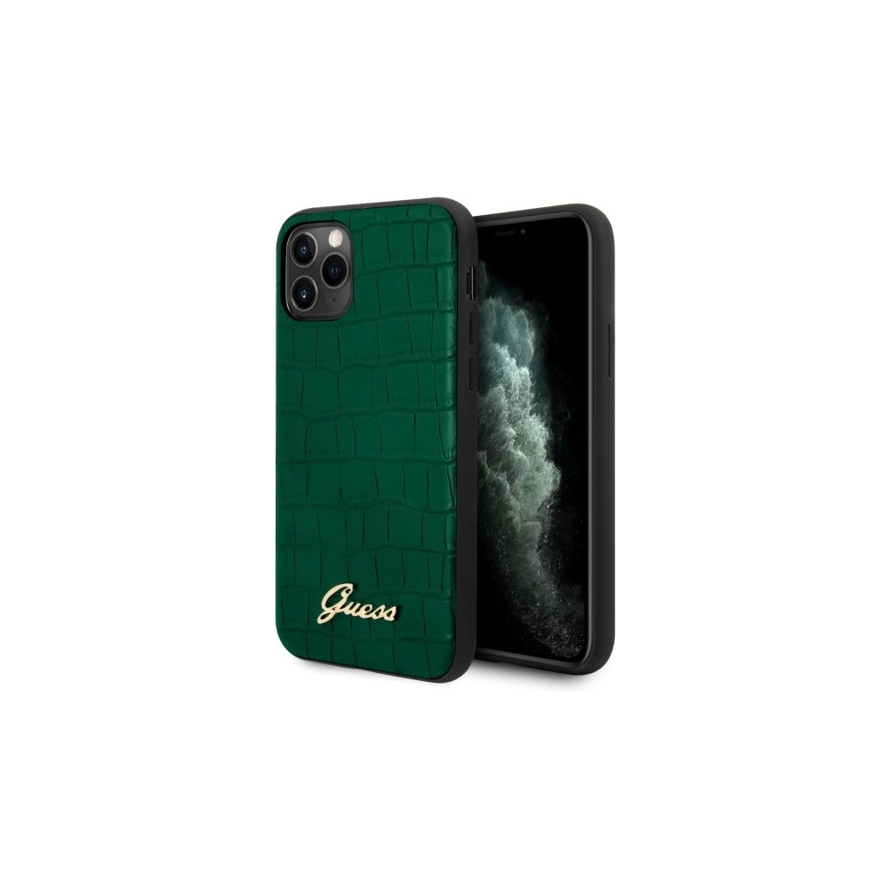 Hurtownia GSM - Etui Guess GUHCN58PCUMLCRDG Apple iPhone 11 Pro verde/dark green Croco Collection - GUE511GRN - {ean13} - Hurt