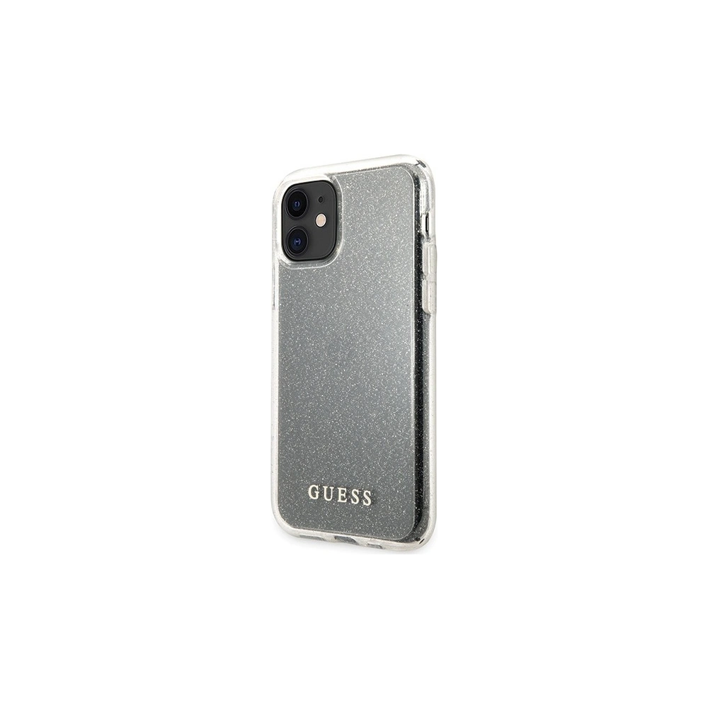 Hurtownia GSM - Case Guess GUHCN61PCGLSI Apple iPhone 11 silber/hard case Glitter - GUE514SLV - {ean13} - Hurt