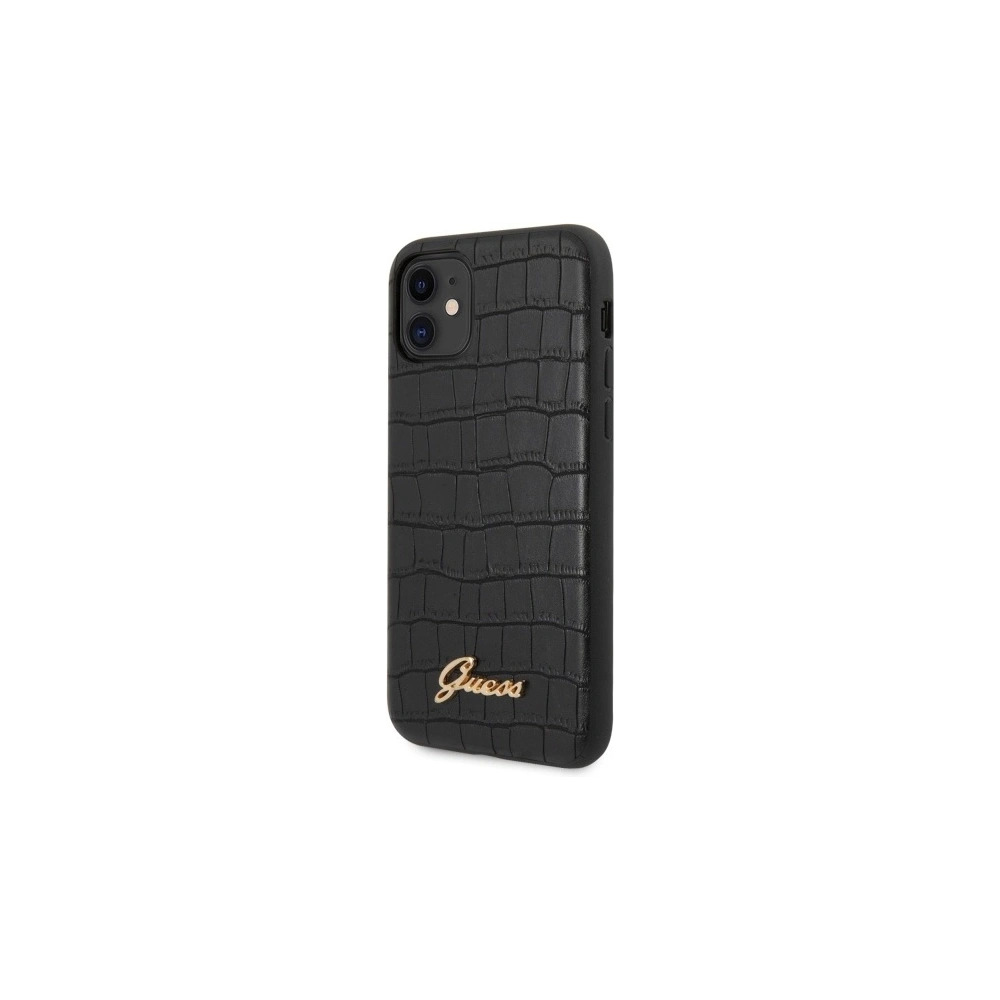 Hurtownia GSM - Etui Guess GUHCN61PCUMLCRBK Apple iPhone 11 czarny/black Croco Collection - GUE515BLK - {ean13} - Hurt
