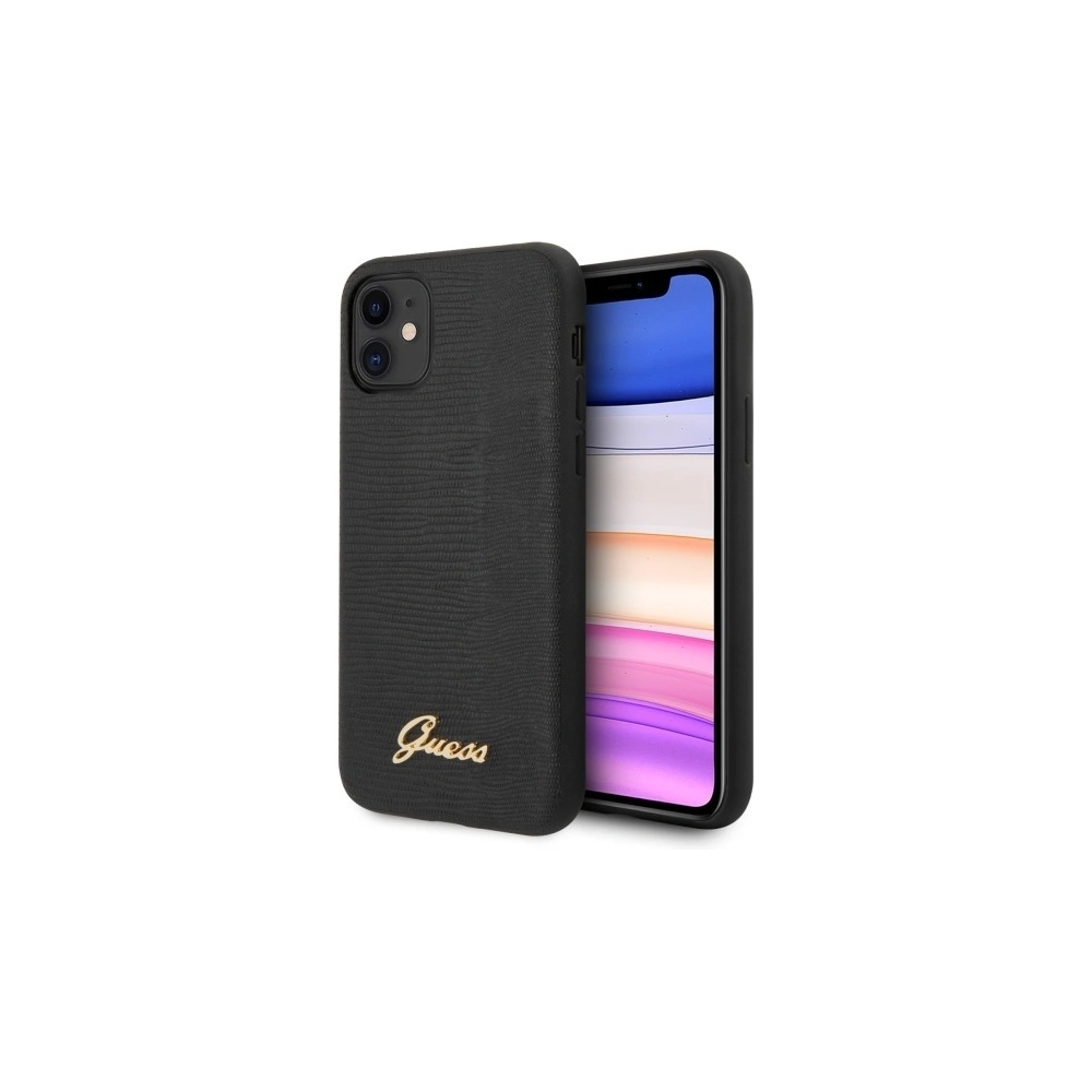 Hurtownia GSM - Etui Guess GUHCN61PCUMLLIBK Apple iPhone 11 černý/black Lizard Collection - GUE517BLK - {ean13} - Hurt