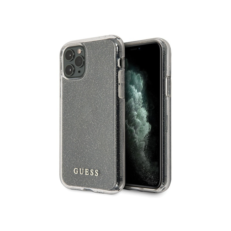 Hurtownia Guess - 3700740476505 - GUE519SLV - Etui Guess GUHCN65PCGLSI Apple iPhone 11 Pro Max srebrny/silver hard case Glitter - B2B homescreen