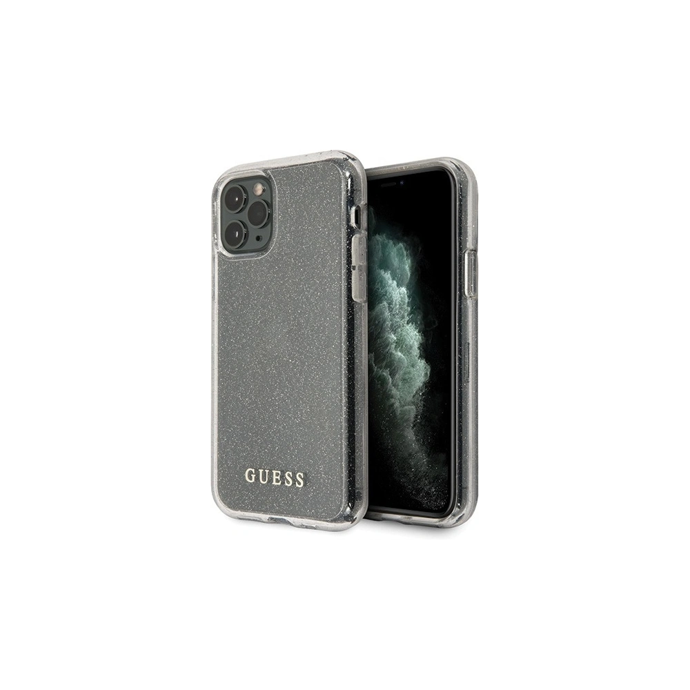 Hurtownia GSM - Etui Guess GUHCN65PCGLSI Apple iPhone 11 Pro Max stříbrný/silver tvrdý kryt Glitter - GUE519SLV - {ean13} - Hurt