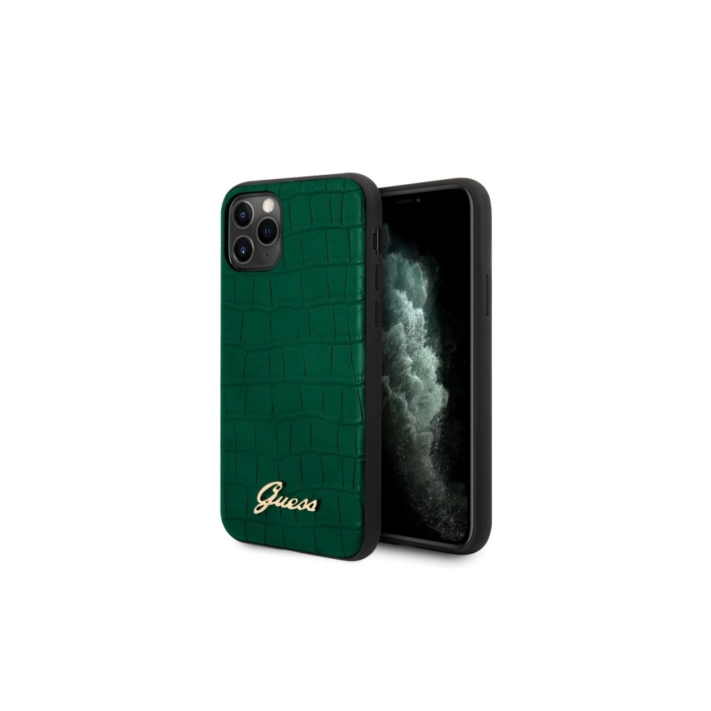 Hurtownia GSM - Case Guess GUHCN65PCUMLCRDG Apple iPhone 11 Pro Max grün/dunkelgrün Croco Collection - GUE521GRN - {ean13} - Hurt