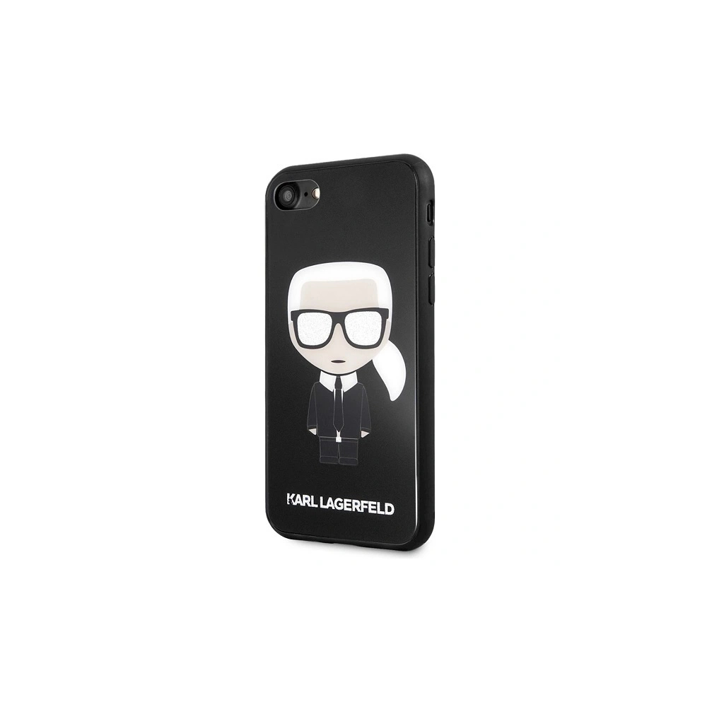 Hurtownia GSM - Etui Karl Lagerfeld KLHCI8DLFKBK Apple iPhone SE 2022/SE 2020/8/7 černý/black hard case Iconic Karl Glitter - KLD280BLK - {ean13} - Hurt