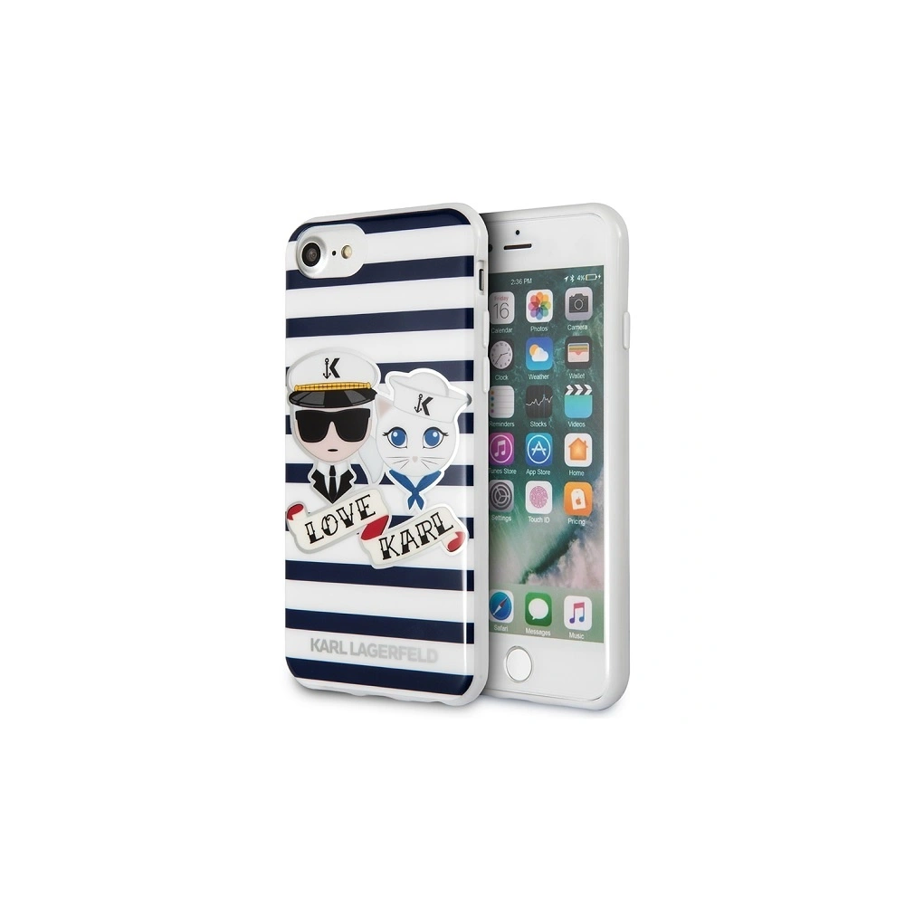 Hurtownia GSM - Etui Karl Lagerfeld KLHCP7KSS Apple iPhone SE 2022/SE 2020/8/7 tvrdý kryt Sailors Stripes - KLD283 - {ean13} - Hurt