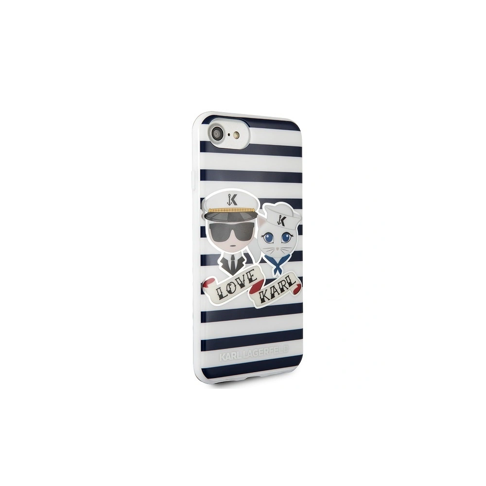 Karl Lagerfeld KLHCP7KSS Apple iPhone SE 2022/SE 2020/8/7 hard case Sailors Stripes