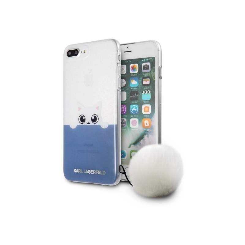 Karl Lagerfeld Distributor - 3700740386040 - KLD284CLBLU - Karl Lagerfeld KLHCP7LTRGPABBL Apple iPhone 8/7 Plus hardcase blue K-Peek a Boo - B2B homescreen
