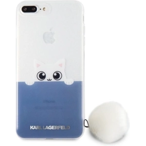 Hurtownia GSM - Case Karl Lagerfeld KLHCP7LTRGPABBL Apple iPhone 8/7 Plus Hardcase transparent/blau K-Peek a Boo - KLD284CLBLU - {ean13} - Hurt