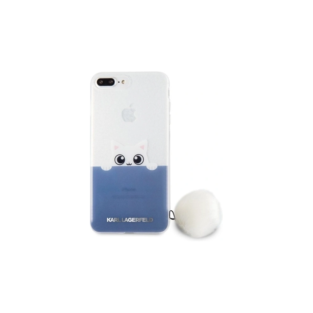 Hurtownia GSM - Etui Karl Lagerfeld KLHCP7LTRGPABBL Apple iPhone 8/7 Plus hardcase transparentní/modrý K-Peek a Boo - KLD284CLBLU - {ean13} - Hurt