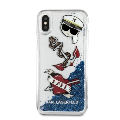 Etui Karl Lagerfeld KLHCPXKSG Apple iPhone X/XS hard case Captain Karl Liquid Glitter