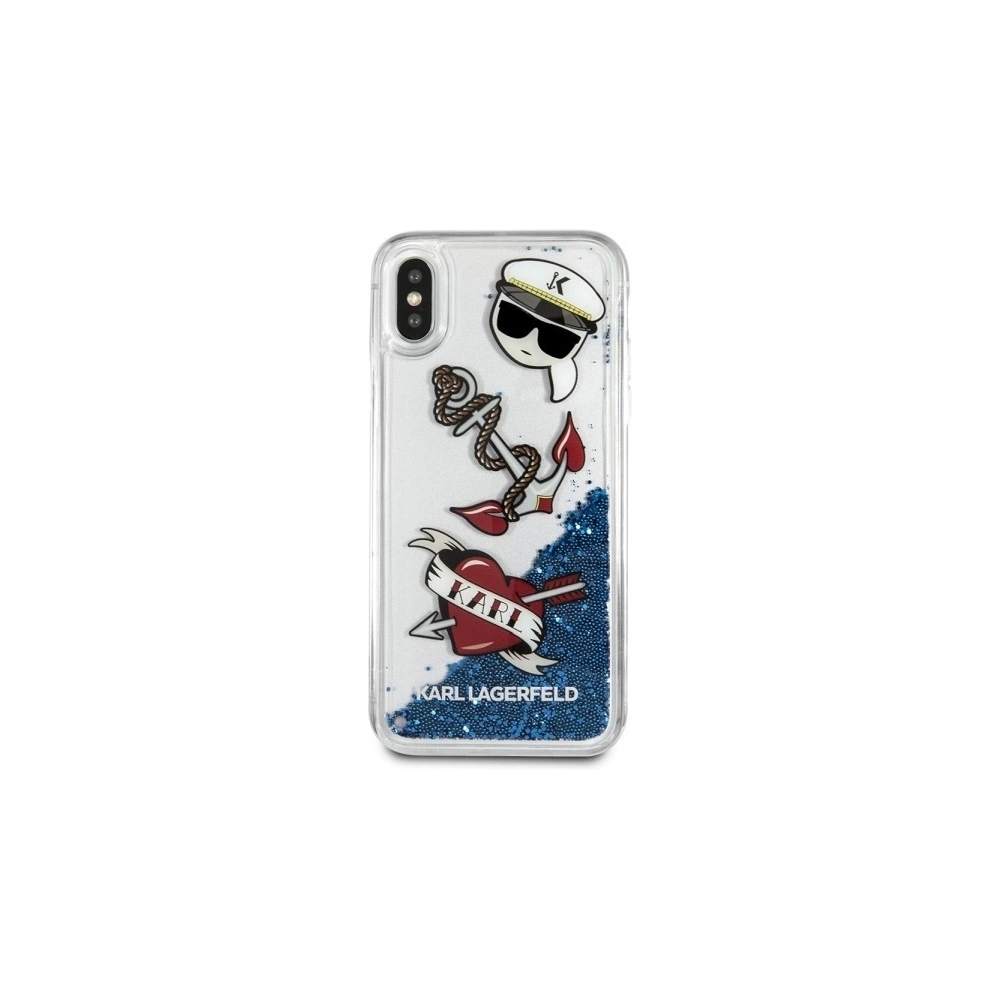 Hurtownia GSM - Etui Karl Lagerfeld KLHCPXKSG Apple iPhone X/XS tvrdý kryt Captain Karl Liquid Glitter - KLD288 - {ean13} - Hurt
