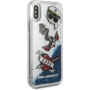 Wholesale Karl Lagerfeld KLHCPXKSG Apple iPhone X/XS hard case Captain Karl Liquid Glitter - KLD288 - {ean13} - Hurt