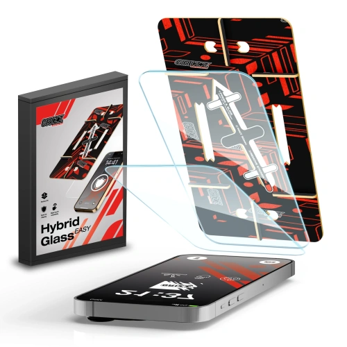 Szkło hybrydowe GrizzGlass HybridGlass Easy do Apple iPhone 14 Plus [2 PACK]