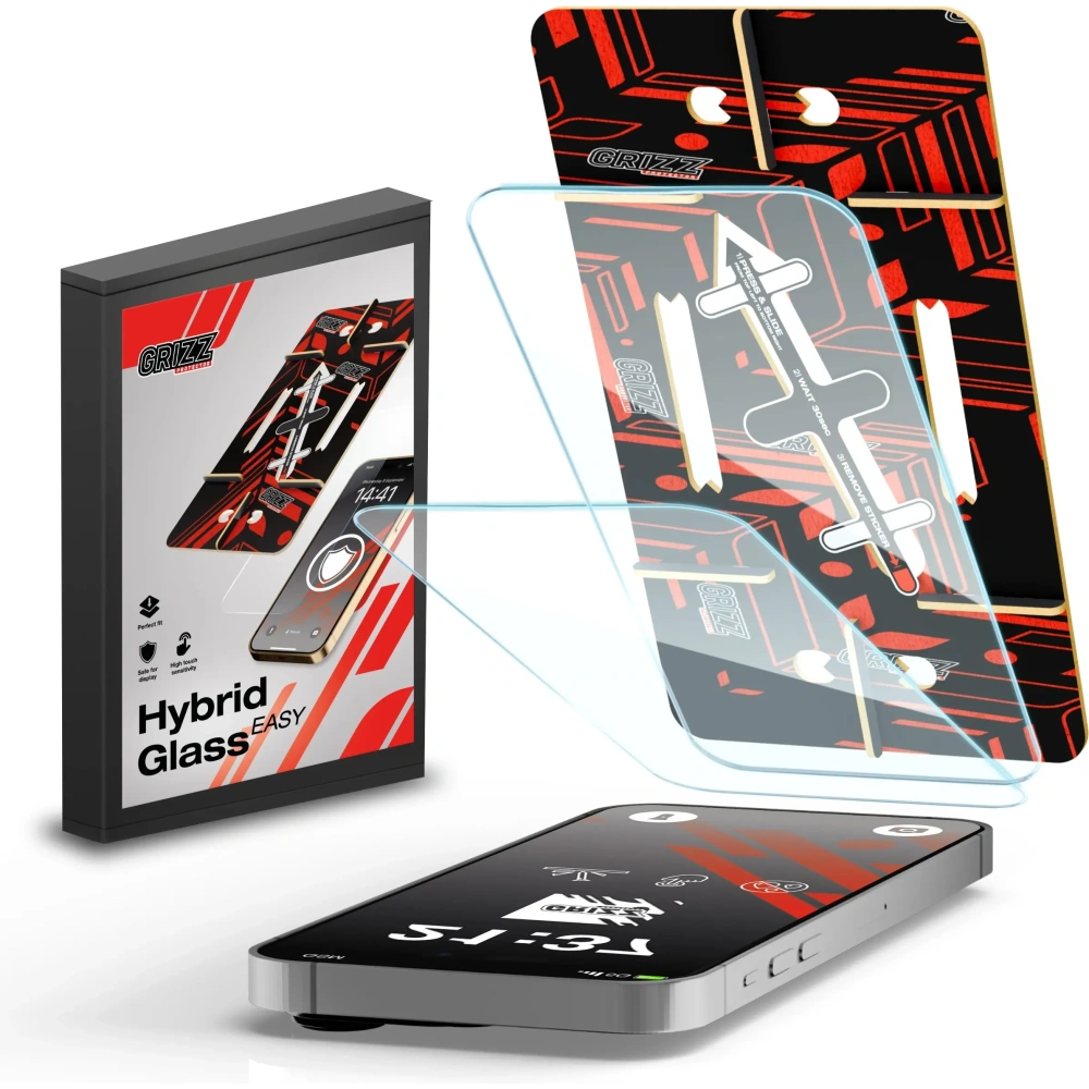 Hurtownia GSM - GrizzGlass HybridGlass Easy Apple iPhone 16e / 14 / 13 / 13 Pro [2 PACK] - GRZ13243 - {ean13} - Hurt