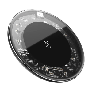 Bezprzewodowa ładowarka indukcyjna Baseus Simple, 15W (przezroczysta)