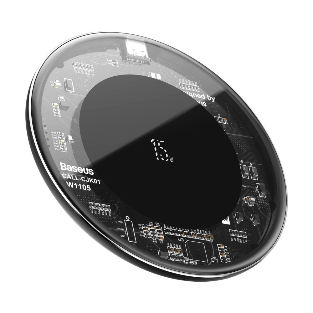 Hurtownia GSM - Bezprzewodowa ładowarka indukcyjna Baseus Simple, 15W (przezroczysta) - BSU1370CL - {ean13} - Hurt