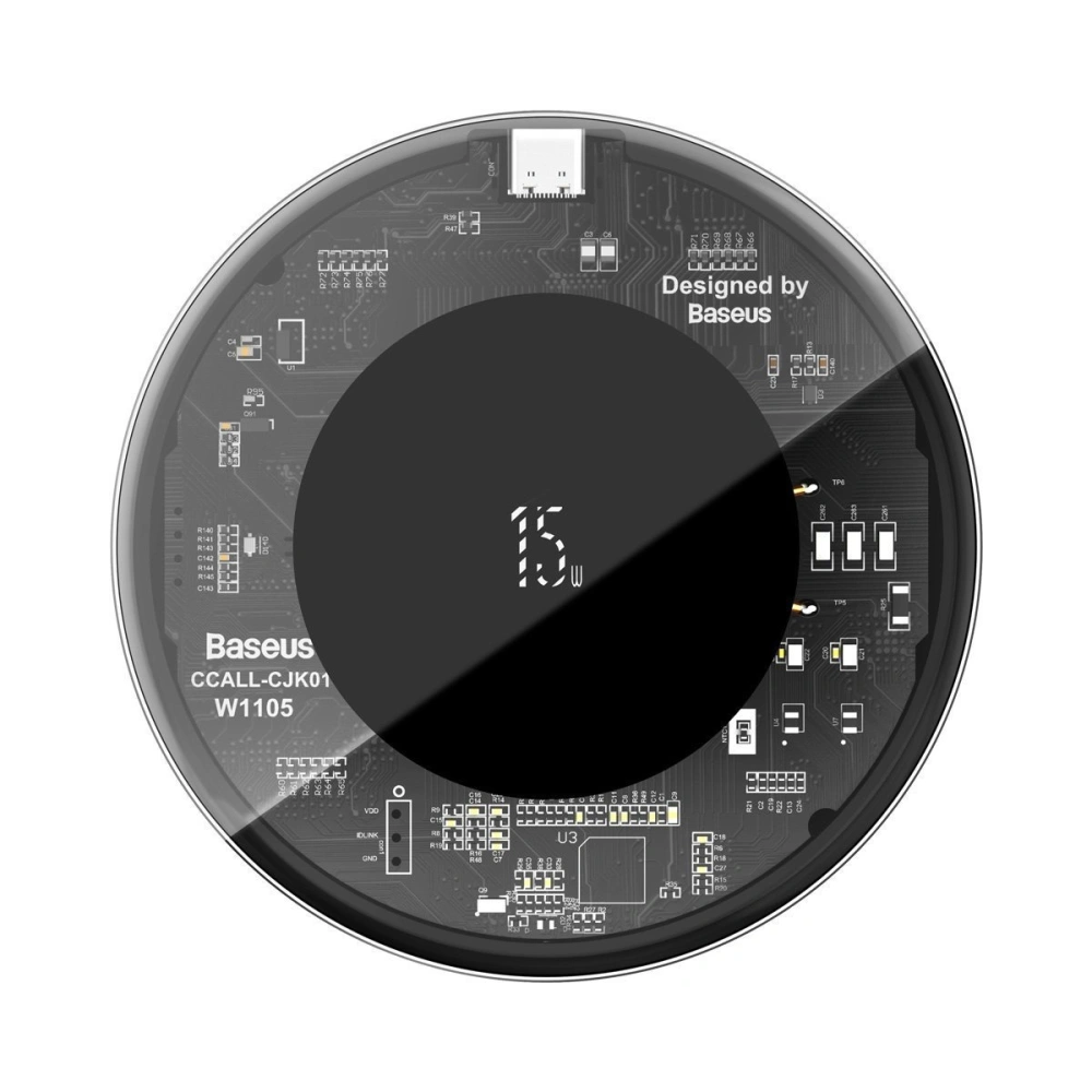 Hurtownia GSM - Bezprzewodowa ładowarka indukcyjna Baseus Simple, 15W (przezroczysta) - BSU1370CL - {ean13} - Hurt