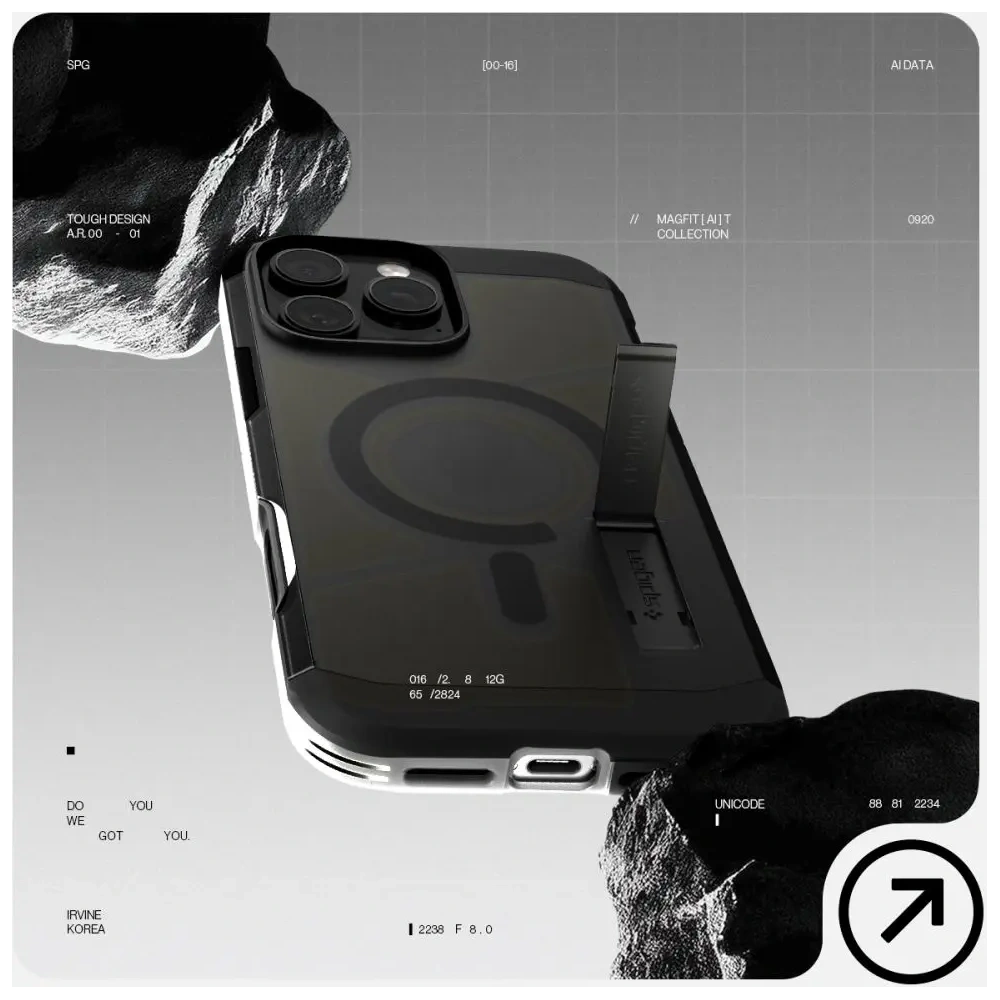 Hurtownia GSM - Spigen Tough Armor T Mag MagSafe Apple iPhone 16 Pro Frost Black - SPN16725 - {ean13} - Hurt