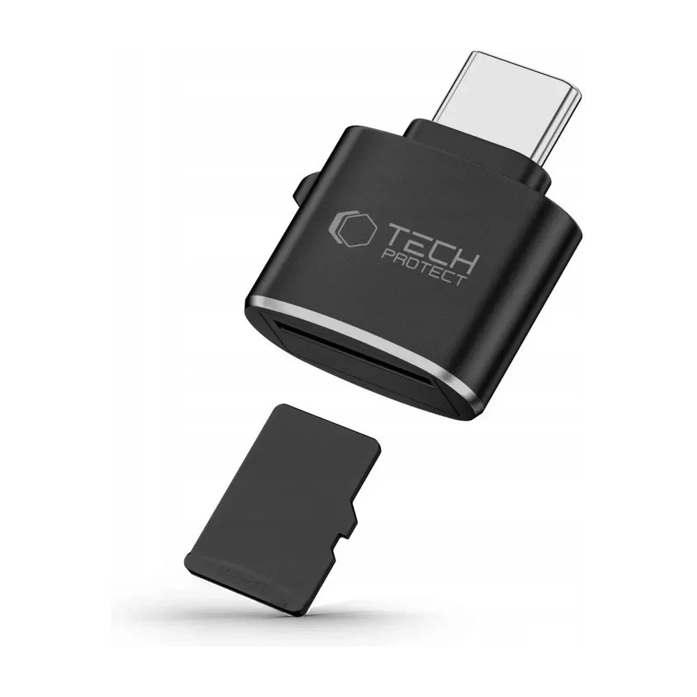 Hurtownia GSM - Tech-Protect Ultraboost USB-C / Kártyaolvasó Micro SD/TF adapter Fekete - THP4018 - {ean13} - Hurt