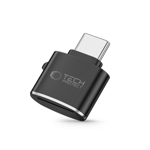 Adapter Tech-Protect Ultraboost USB-C / Card Reader Micro SD/TF Black