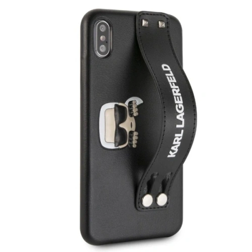Etui Karl Lagerfeld KLHCI65HA2BK Apple iPhone XS Max hardcase czarny/black Iconic Hand Strap
