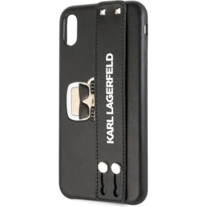 Hurtownia GSM - Case Karl Lagerfeld KLHCI65HA2BK Apple iPhone XS Max Hardcase schwarz/black Iconic Hand Strap - KLD289BLK - {ean13} - Hurt