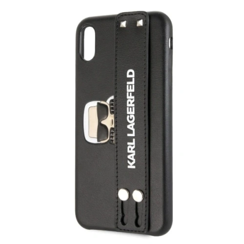 Etui Karl Lagerfeld KLHCI65HA2BK Apple iPhone XS Max hardcase czarny/black Iconic Hand Strap