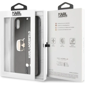 Hurtownia GSM - Case Karl Lagerfeld KLHCI65HA2BK Apple iPhone XS Max Hardcase schwarz/black Iconic Hand Strap - KLD289BLK - {ean13} - Hurt