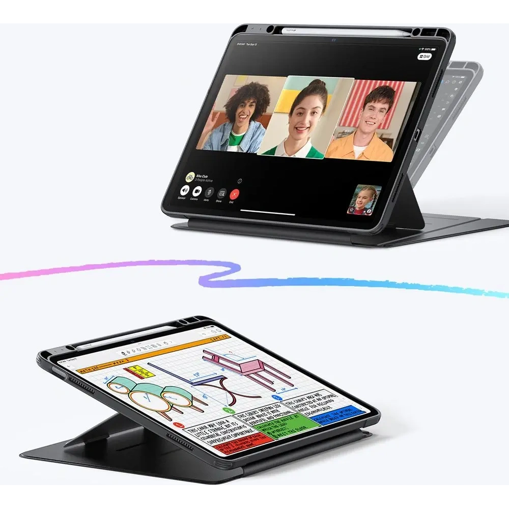 Hurtownia GSM - ESR Flip Hybrid Apple iPad Air 13" 2024 (6. generáció) / 13" 2025 (7. generáció) Fekete - ESR901 - {ean13} - Hurt