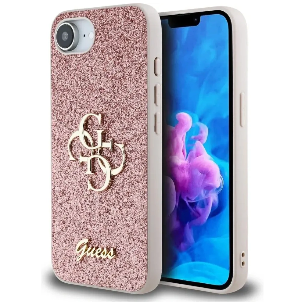 Wholesale Guess Fixed Glitter Big 4G Apple iPhone 16e pink - GUE4466 - {ean13} - Hurt