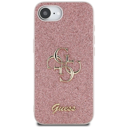 Etui Guess Fixed Glitter Big 4G do Apple iPhone 16e różowy
