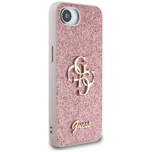 Etui Guess Fixed Glitter Big 4G do Apple iPhone 16e różowy