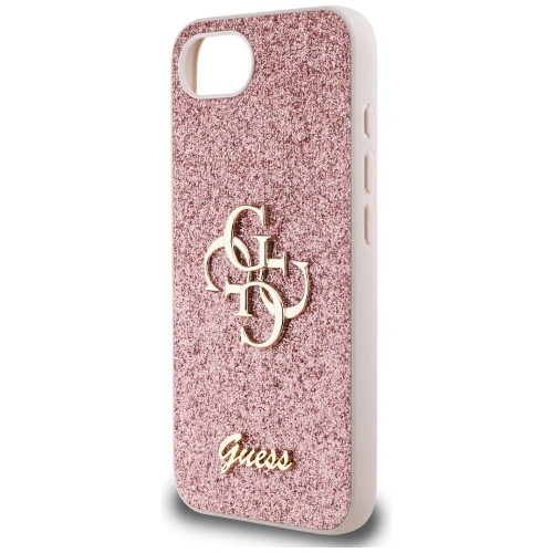 Etui Guess Fixed Glitter Big 4G do Apple iPhone 16e różowy