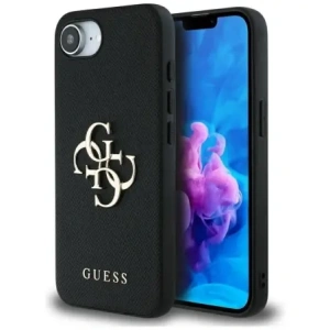 Wholesale Guess Grained Big 4G Logo Small Classic Logo Apple iPhone 16e black - GUE4467 - {ean13} - Hurt