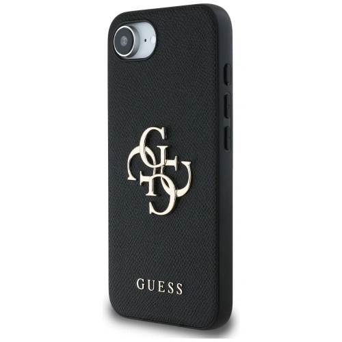 Etui Guess Grained Big 4G Logo Small Classic Logo do Apple iPhone 16e czarny