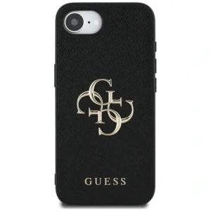 Wholesale Guess Grained Big 4G Logo Small Classic Logo Apple iPhone 16e black - GUE4467 - {ean13} - Hurt