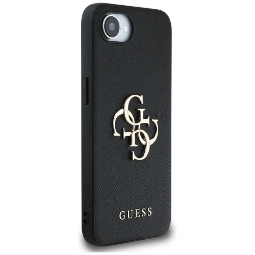 Etui Guess Grained Big 4G Logo Small Classic Logo do Apple iPhone 16e czarny