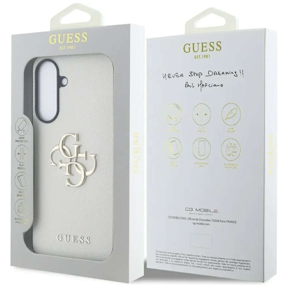Hurtownia GSM - Guess Grained Big 4G Logo Small Classic Logo Samsung Galaxy A56 béžová - GUE4468 - {ean13} - Hurt
