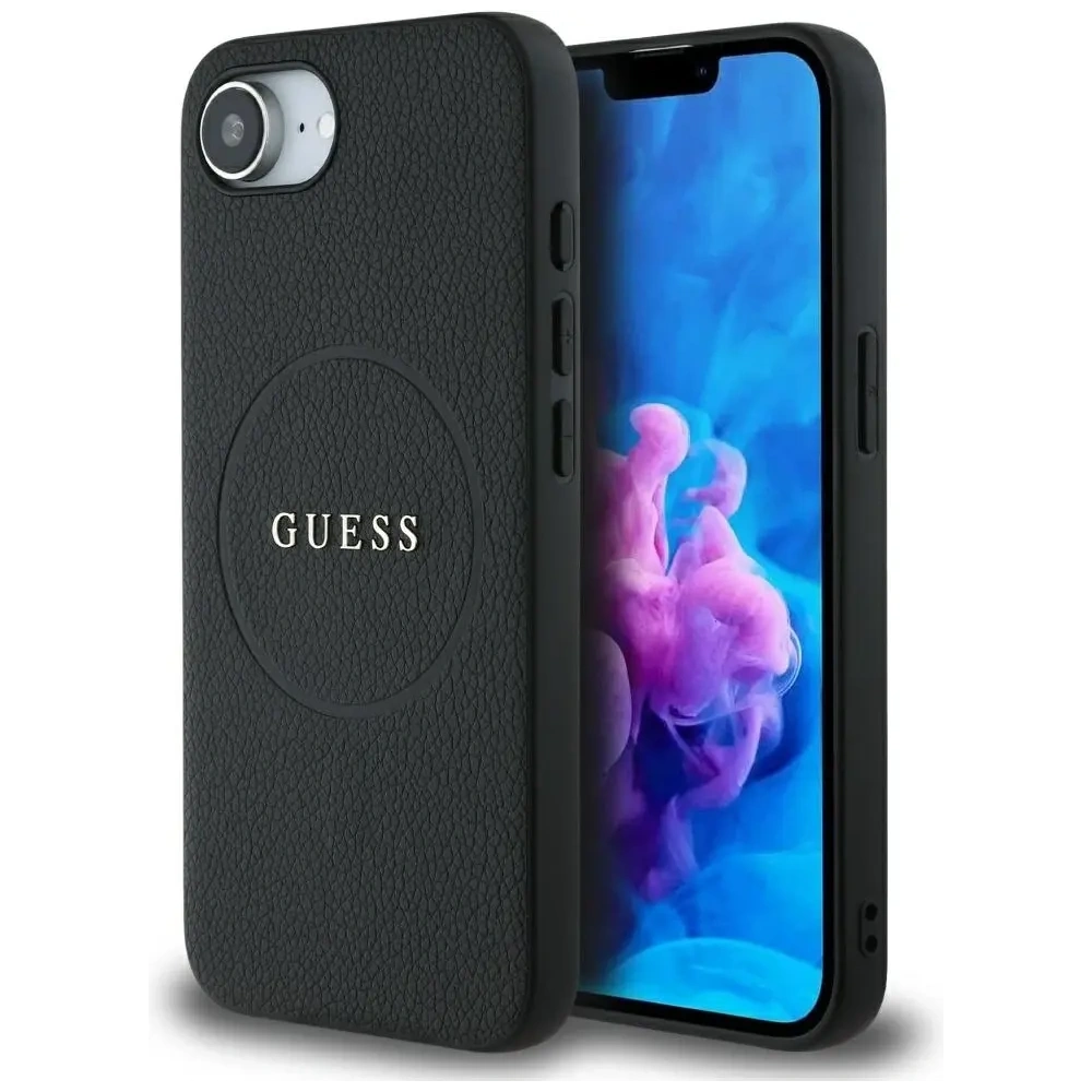 Hurtownia GSM - Guess Grained Ring MagSafe Apple iPhone 16e fekete - GUE4469 - {ean13} - Hurt