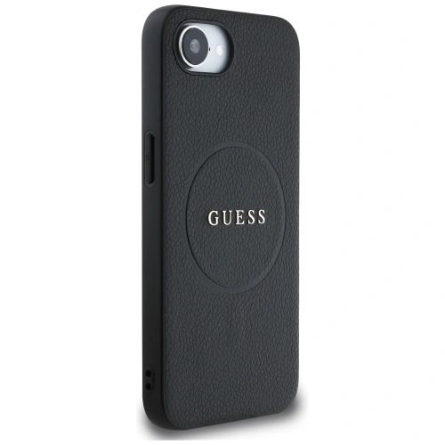 Etui Guess Grained Ring MagSafe do Apple iPhone 16e czarny