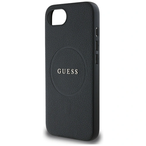 Etui Guess Grained Ring MagSafe do Apple iPhone 16e czarny