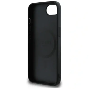 Wholesale Guess Grained Ring MagSafe Apple iPhone 16e black - GUE4469 - {ean13} - Hurt