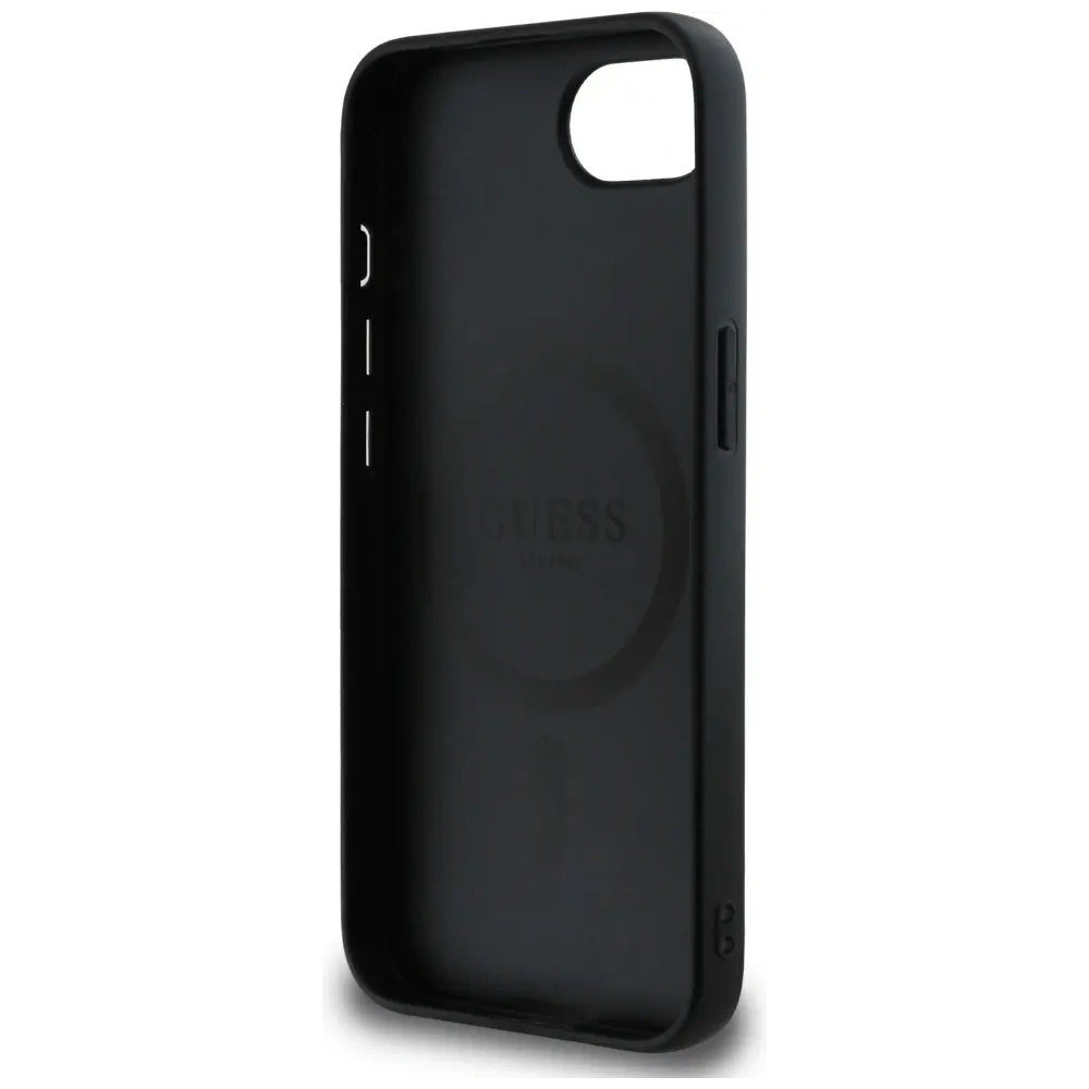 Hurtownia GSM - Guess Grained Ring MagSafe Apple iPhone 16e fekete - GUE4469 - {ean13} - Hurt