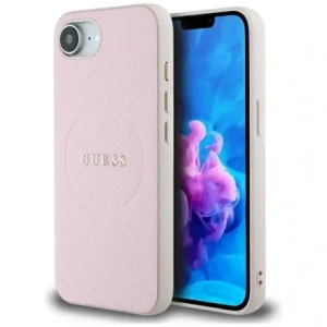 Wholesale Guess Grained Ring MagSafe Apple iPhone 16e pink - GUE4470 - {ean13} - Hurt