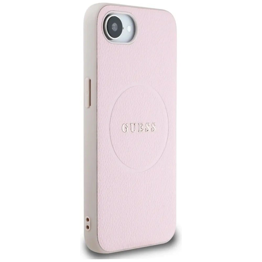 Wholesale Guess Grained Ring MagSafe Apple iPhone 16e pink - GUE4470 - {ean13} - Hurt