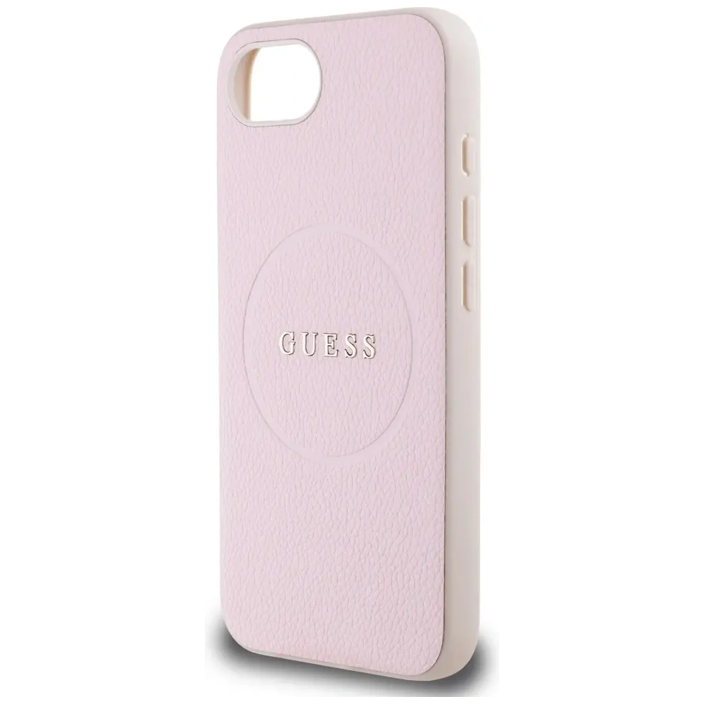 Wholesale Guess Grained Ring MagSafe Apple iPhone 16e pink - GUE4470 - {ean13} - Hurt